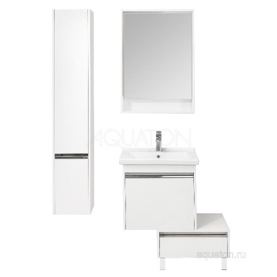 Тумба под раковину AQUATON Капри 60 белый глянец 1A230101KP010 фото в интернет-магазине Русалия