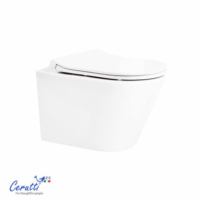 Унитаз подвесной Ceruttispa IRENEO Aria Tornado CT12148 безободковый (490х340х360) фото в интернет-магазине Русалия