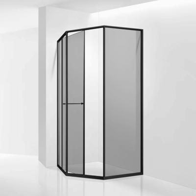 Душевой уголок RGW SV-82B "L" 900x900, профиль черный, стекло тонированное фото в интернет-магазине Русалия