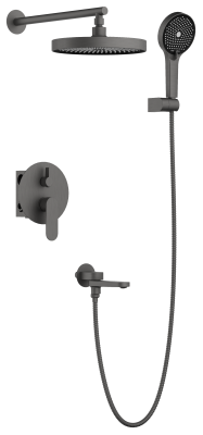 Душевая система BELZ встроенная оружейная сталь (B80713-3) фото в интернет-магазине Русалия