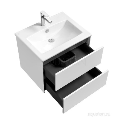 Тумба под раковину AQUATON Сохо 60 белый глянец 1A258001AJ010 фото в интернет-магазине Русалия