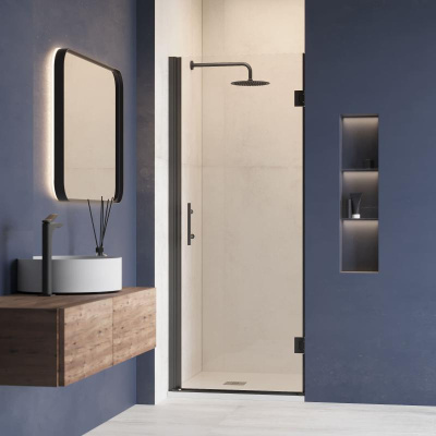 Душевая дверь RGW HO-011B 900, стекло прозрачное, профиль черный фото в интернет-магазине Русалия