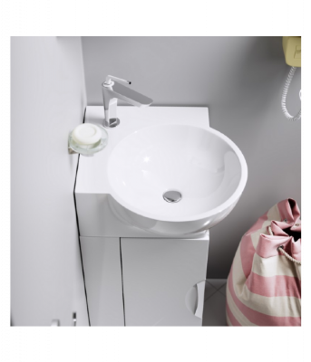 Напольная тумба 45 Rio белый Rio.01.04 + умывальник Дельта 4640021061435 Aqwella фото в интернет-магазине Русалия