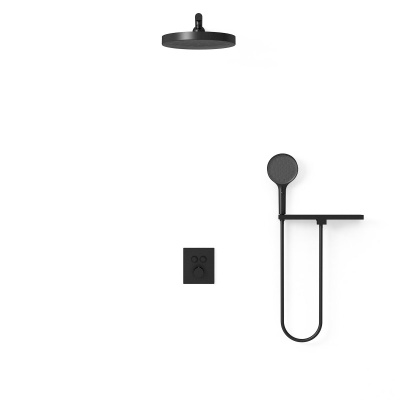 Душевой комплект Inspire VSFW-3I21T2RMB встраиваемый, термостатический, 2 режима, черный Vincea фото в интернет-магазине Русалия