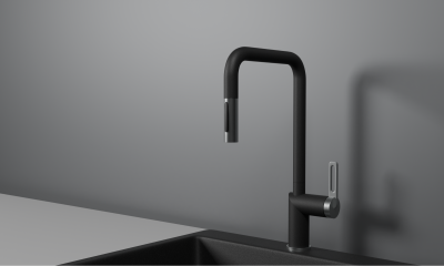 Смеситель для кухни GRANULA с выдвижным изливом (8173, ШВАРЦ) фото в интернет-магазине Русалия