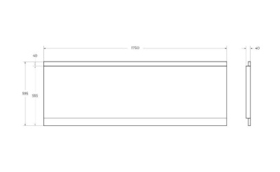 Передняя панель для акриловой ванны CEZARES ECO-175-SCR-W37 фото в интернет-магазине Русалия