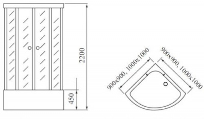 Душевая кабина T-1100 Timo фото в интернет-магазине Русалия
