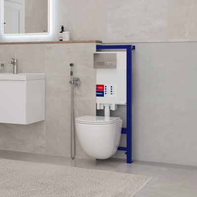 Система инсталляции Lemark PENEDA для подвесных унитазов, механическая, без кнопки смыва (9880001) фото в интернет-магазине Русалия