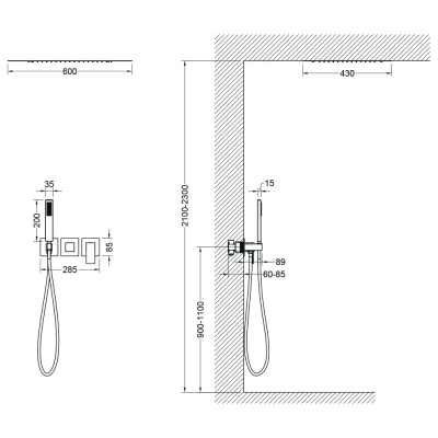 Душевая система встроенная Timo Selene золото матовое (SX-2129/17SM) фото в интернет-магазине Русалия