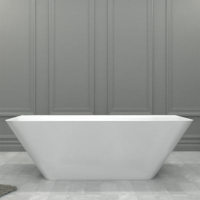 Ванна из искусственного камня ABBER Stein AS9619 белая матовая 180х85х56 см фото в интернет-магазине Русалия