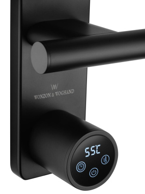 Полотенцесушитель электрический WONZON & WOGHAND NÜRNBERG, Черный матовый (WW-AL345-MB) фото в интернет-магазине Русалия