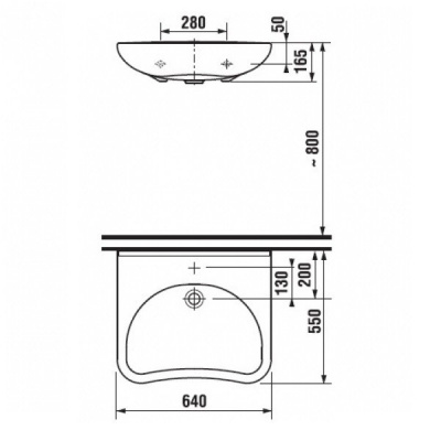Раковина медицинская MIO 64 см 8137140001049 Jika фото в интернет-магазине Русалия