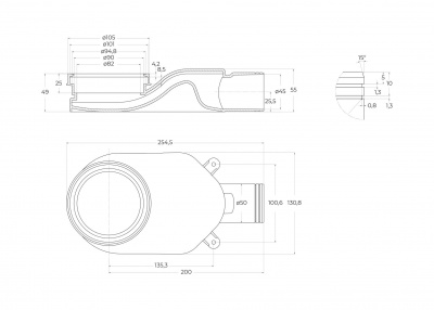 Душевой лоток BelBagno BB-LD-LUCE-60-CR фото в интернет-магазине Русалия