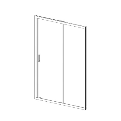 Душевая дверь Alpha VDS-3AL120CLB, 1200, черный, стекло прозрачное Vincea фото в интернет-магазине Русалия