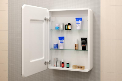 Зеркальный шкаф Элиот 600x800 левый МВК017 Misty фото в интернет-магазине Русалия