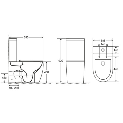 Унитаз безободковый AZ-1289A Mirada с сиденьем микролифт высокий Azario фото в интернет-магазине Русалия