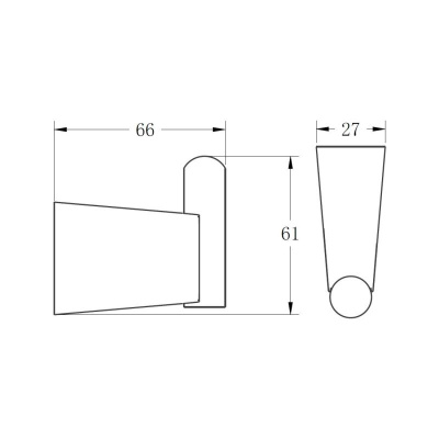 Крючок для ванной комнаты BELZ B91405-1, черный фото в интернет-магазине Русалия