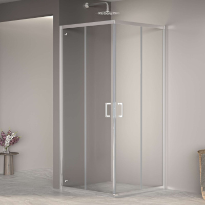 Душевой уголок RGW PA-030 80х80, стекло - прозрачное, профиль хром фото в интернет-магазине Русалия