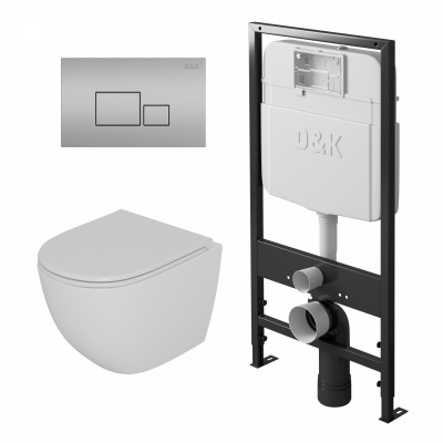 Комплект DK DS1391604 унитаз DT1396016, инсталляция DI8055119, клавиша смыва DB1519002 фото в интернет-магазине Русалия