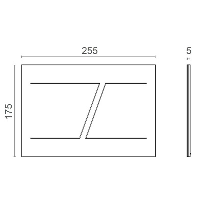 Клавиша CTESI Blair PVD (полированная нерж. графит) фото в интернет-магазине Русалия