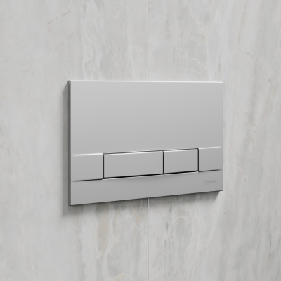 Кнопка смыва Lemark BIT для инсталляции, механическая, хром матовый (9803007) фото в интернет-магазине Русалия