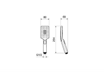Ручной душ Select 80 3 jet AQUATEK, матовый черный AQ2005MB ЛИРА фото в интернет-магазине Русалия