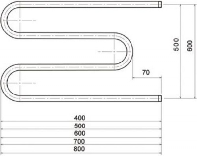 Полотенцесушитель М1 60*60 Тругор фото в интернет-магазине Русалия