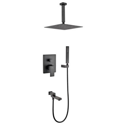 Душевая система встраиваемая Grocenberg GB5089BL-2, черный фото в интернет-магазине Русалия