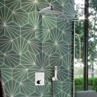 Термостатическая душевая система скрытого монтажа EXCELLENT Krotos AREX.SET.8045CR (хром) фото в интернет-магазине Русалия