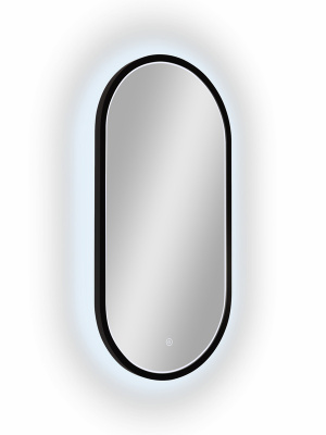 Зеркало с подсветкой Delia Black 400х800 двойная посветка на один сенсор (внутренняя и внешняя) ЗЛП4013 Continent фото в интернет-магазине Русалия