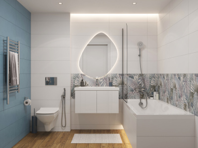 Смеситель для ванны универсальный с длинным изливом Flavis A64093 Cersanit фото в интернет-магазине Русалия