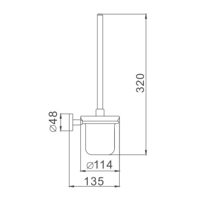 Ершик Haiba HB8710, черный фото в интернет-магазине Русалия