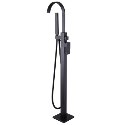 Смеситель ABBER Wasserfall AF8615B напольный, черный матовый фото в интернет-магазине Русалия