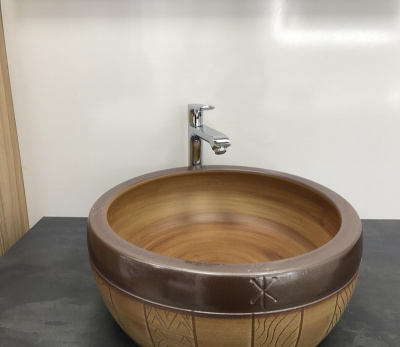 Раковина накладная круглая MNC J2052 CeramaLux фото в интернет-магазине Русалия