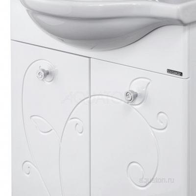 Тумба-умывальник Лиана 60 1A163101LL010 + Раковина Байкал-60 1WH109652 Акватон фото в интернет-магазине Русалия