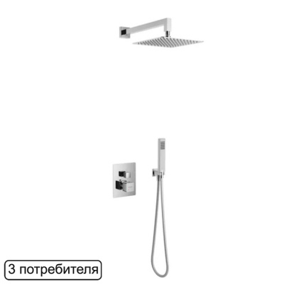 Термостатическая душевая система скрытого монтажа EXCELLENT Keria AREX.SET.2048CR (хром) фото в интернет-магазине Русалия