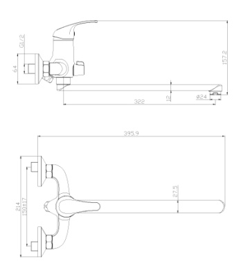 Смеситель для ванны Rossinka Y (Y35-32) фото в интернет-магазине Русалия
