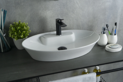 Раковина накладная овальная Simple-N N9398 GID фото в интернет-магазине Русалия