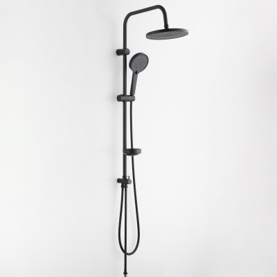 BOND B01-8888 Черная душевая стойка с тропическим душем без смесителя фото в интернет-магазине Русалия