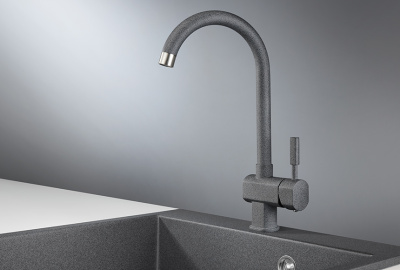 Смеситель для кухни GRANULA Standart (31-ST, ГРАФИТ) фото в интернет-магазине Русалия