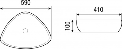 Раковина накладная треугольная ELBACH 1131 WeltWasser фото в интернет-магазине Русалия
