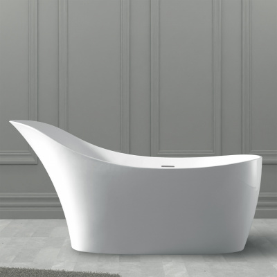 Ванна из искусственного камня ABBER Stein AS9618 белая матовая 169х75х88 см фото в интернет-магазине Русалия