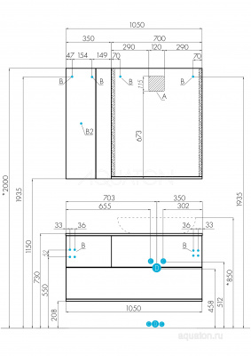 Зеркало AQUATON Терра 70 дуб кантри 1A247002TEDY0 фото в интернет-магазине Русалия