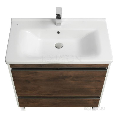 Тумба под раковину AQUATON Капри 80 таксония темная 1A230201KPDB0 фото в интернет-магазине Русалия