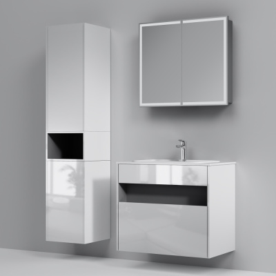 M8FFUX0801WG Func, База с нишей, 1 ящик (pull-out), 80 см, цвет белый глянец Am.Pm фото в интернет-магазине Русалия