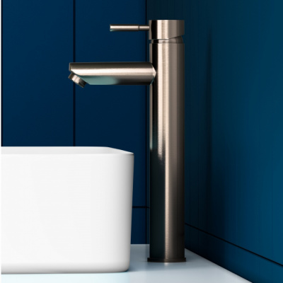 D3002102SS Logic new  смеситель для умывальника из нержавеющей стали Высокий фото в интернет-магазине Русалия