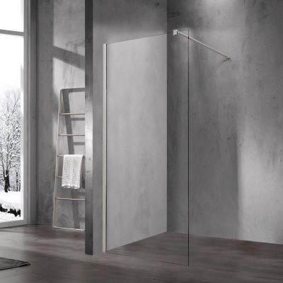 Душевая перегородка Walk-In VSW-1H600CLBN, 600*2000, брашированный никель, стекло прозрачное Vincea фото в интернет-магазине Русалия