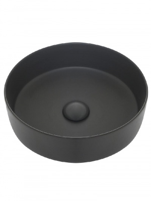 AQM5012 Раковина накладная круглая, цвет темно-серый матовый. 355x355x120 фото в интернет-магазине Русалия