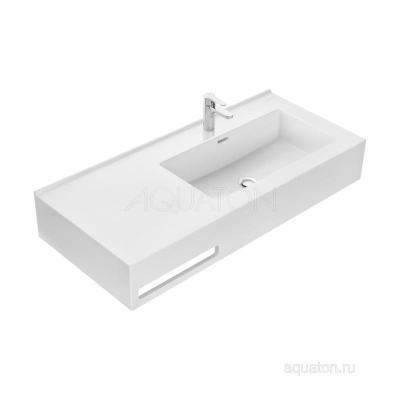 Раковина AQUATON Квадро Про 100 правая 1A733231QA01R фото в интернет-магазине Русалия