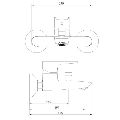 781000000 Origin Evo 2, смеситель для ванны/душа фото в интернет-магазине Русалия